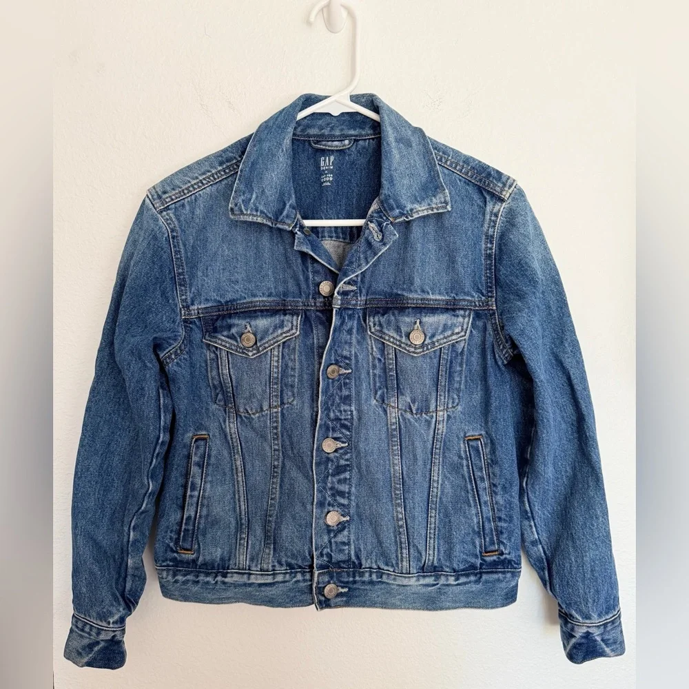 GAP Kids Classic 100% Cotton Blue Denim Jacket Size XL